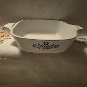 Vintage Corning Ware casserole dish With The Iconic "Blue Cornflower" Pattern